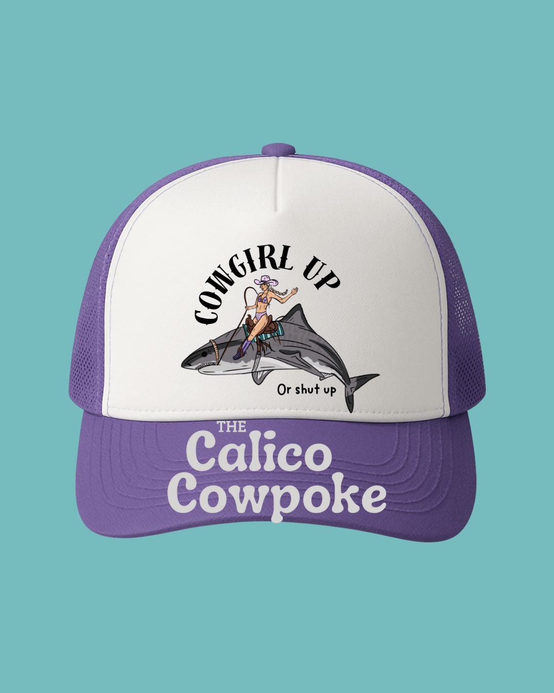 Cowgirl Up Tiger Shark Foam Trucker