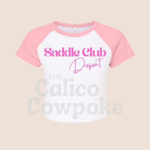 Saddle Club Dropout Raglan Baby Tee (4 Colors)