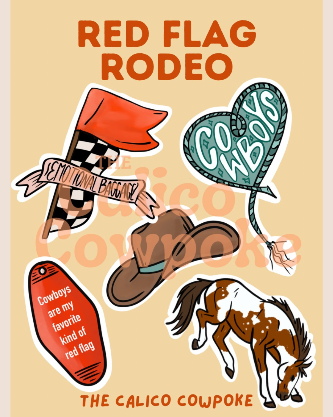 Red Flag Rodeo Sticker Pack