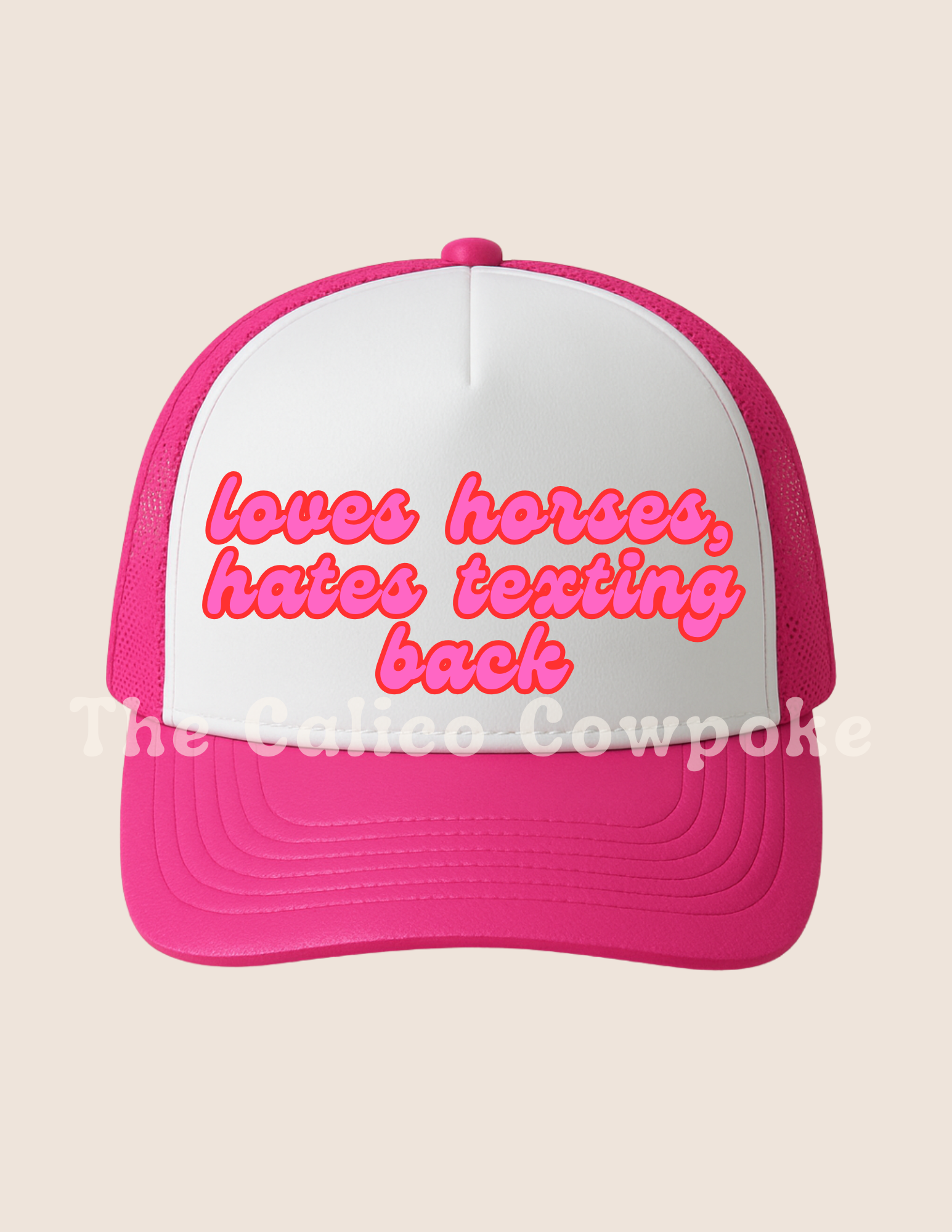 Hates Texting Back Trucker Cap