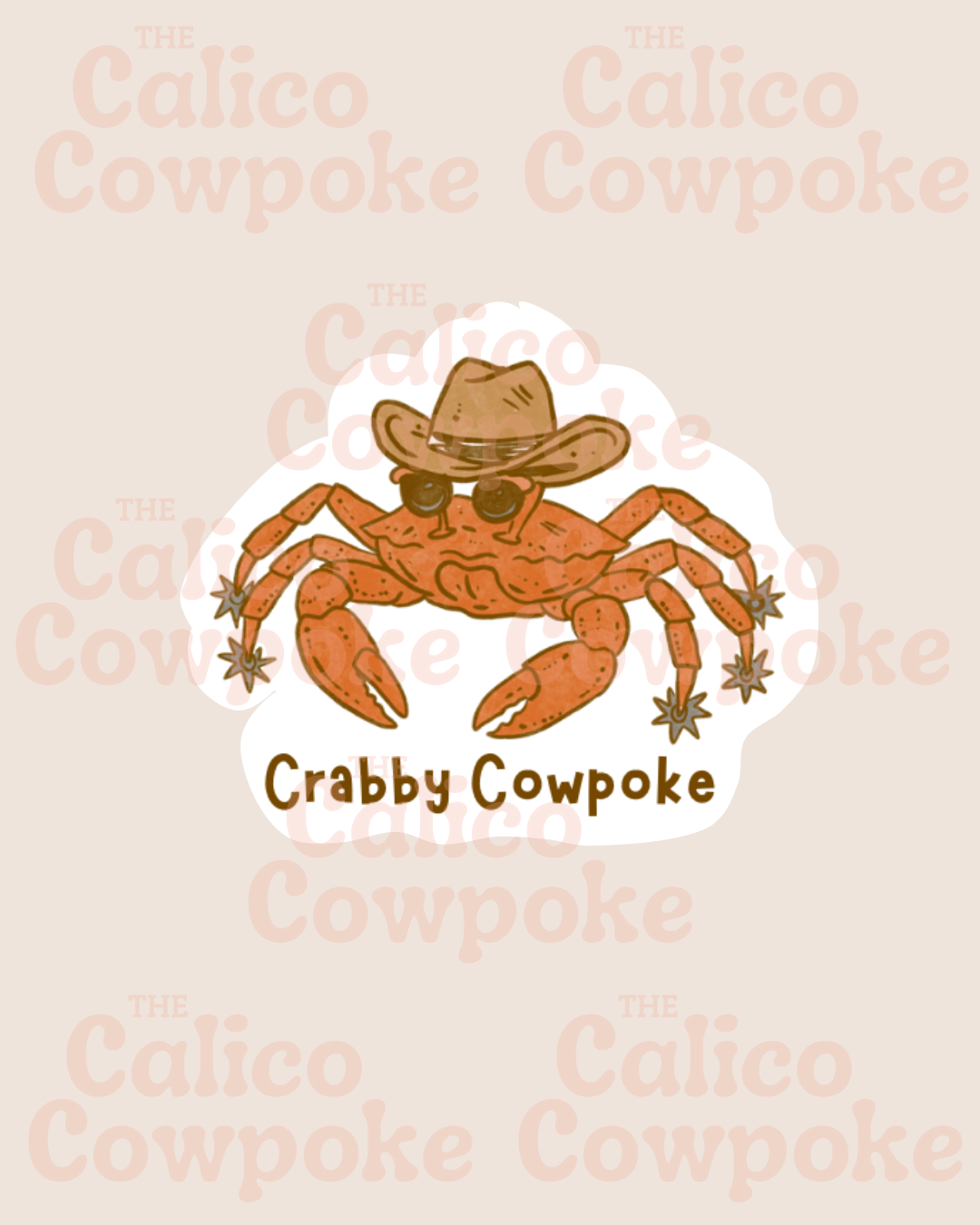 Crabby Cowpoke Sticker