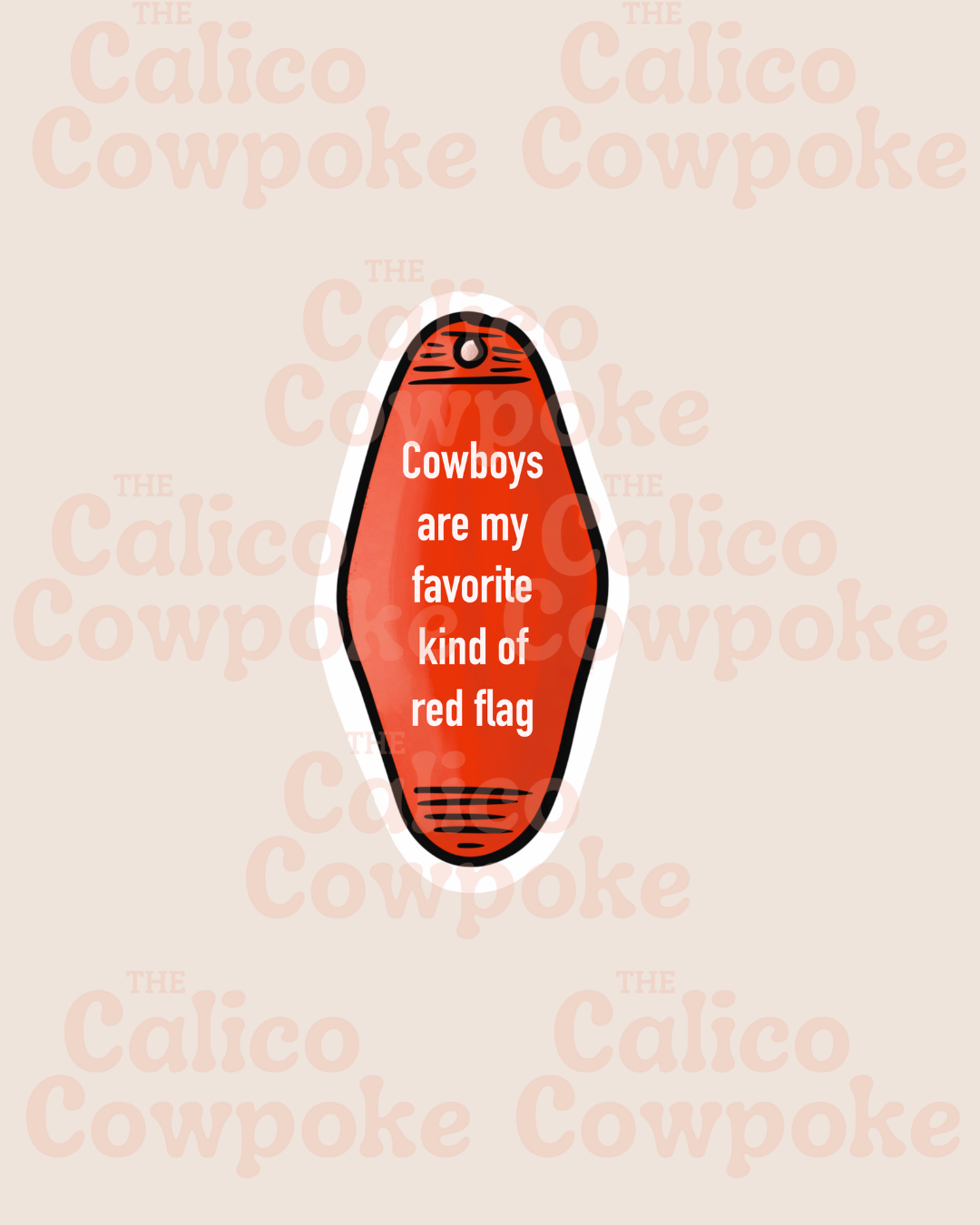 Red Flag Cowboys Sticker
