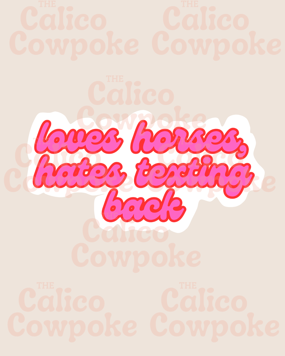 Loves Horses Sticker