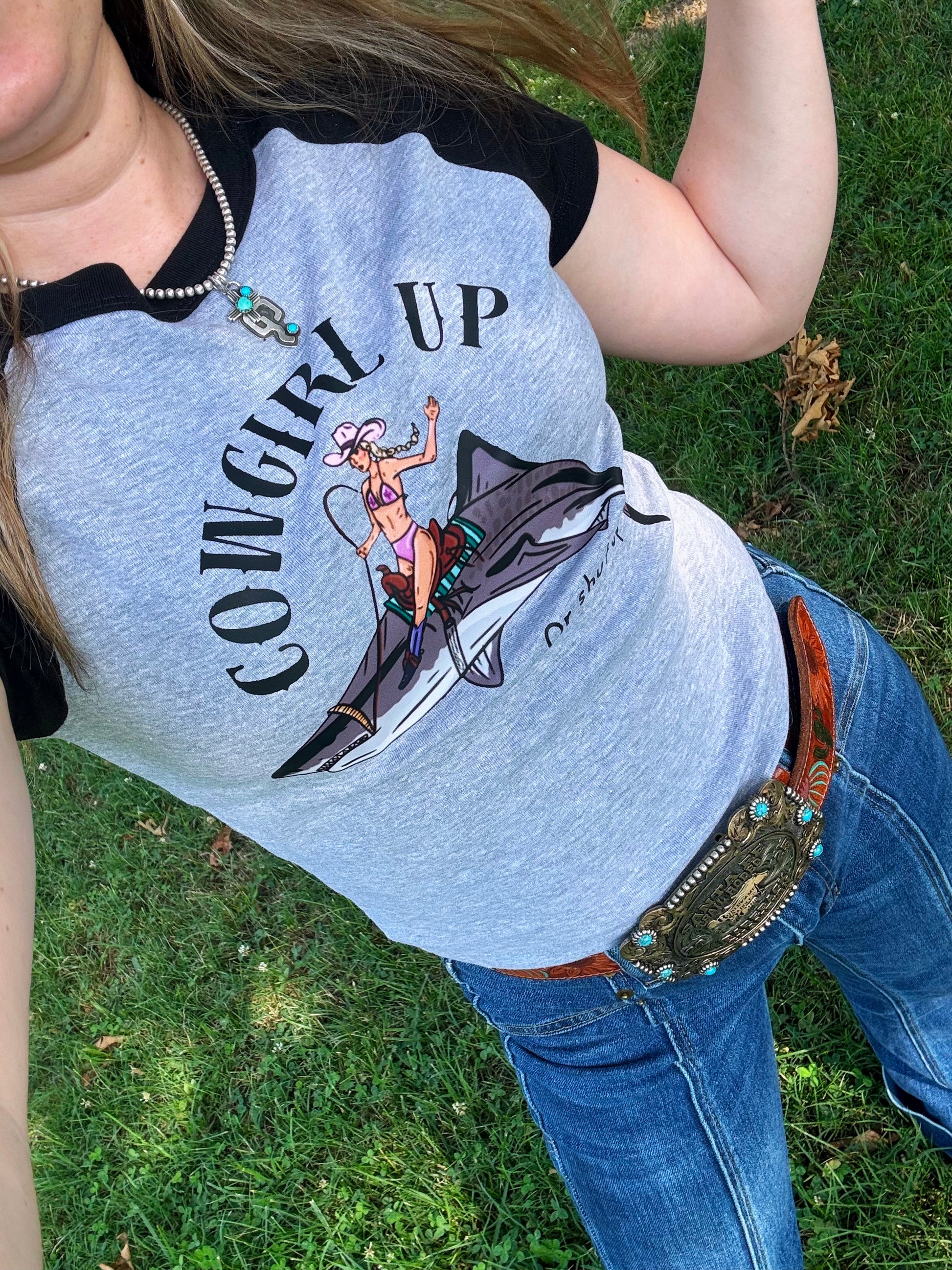 Cowgirl Up Tiger Shark