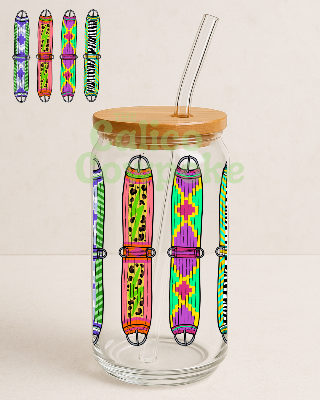 Neon Cinch - 16 oz Glass Cup